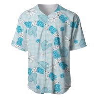 Hawaii Anthurium Tiare Pikake Lei Baseball Jersey UliUli Lauhala Art Pattern