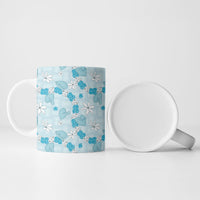 Hawaii Anthurium Tiare Pikake Lei Ceramic Mug UliUli Lauhala Art Pattern