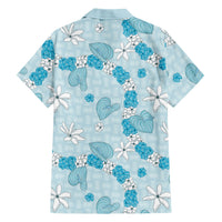 Hawaii Anthurium Tiare Pikake Lei Family Matching Short Sleeve Bodycon Dress and Hawaiian Shirt UliUli Lauhala Art Pattern
