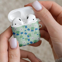 Hawaii Anthurium Tiare Pikake Lei AirPods Case Omaomao Lauhala Art Pattern LT01 - Polynesian Pride