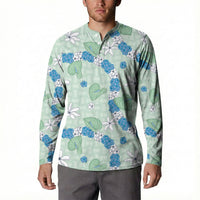 Hawaii Anthurium Tiare Pikake Lei Button Sweatshirt Omaomao Lauhala Art Pattern LT01 - Polynesian Pride