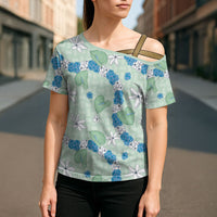 Hawaii Anthurium Tiare Pikake Lei Cross Shoulder Shirt Omaomao Lauhala Art Pattern LT01 - Polynesian Pride