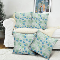 Hawaii Anthurium Tiare Pikake Lei Pillow Cover Omaomao Lauhala Art Pattern