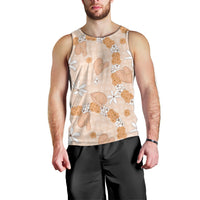 Hawaii Anthurium Tiare Pikake Lei Men Tank Top Alani Lauhala Art Pattern LT01 - Polynesian Pride