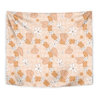 Hawaii Anthurium Tiare Pikake Lei Tapestry Alani Lauhala Art Pattern