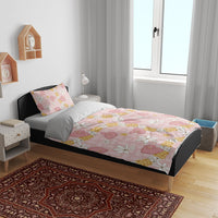 Hawaii Anthurium Tiare Pikake Lei Bedding Set Akala Lauhala Art Pattern LT01 - Polynesian Pride