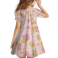 Hawaii Anthurium Tiare Pikake Lei Family Matching Short Sleeve Bodycon Dress and Hawaiian Shirt Akala Lauhala Art Pattern
