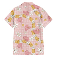 Hawaii Anthurium Tiare Pikake Lei Family Matching Tank Maxi Dress and Hawaiian Shirt Akala Lauhala Art Pattern