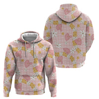 Hawaii Anthurium Tiare Pikake Lei Hoodie Akala Lauhala Art Pattern LT01 - Polynesian Pride
