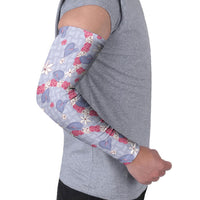 Hawaii Anthurium Tiare Pikake Lei Arm Sleeves Poni Lauhala Art Pattern