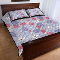 Hawaii Anthurium Tiare Pikake Lei Quilt Bed Set Poni Lauhala Art Pattern LT01 - Polynesian Pride