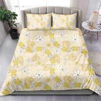 Hawaii Anthurium Tiare Pikake Lei Bedding Set Melemele Lauhala Art Pattern LT01 - Polynesian Pride