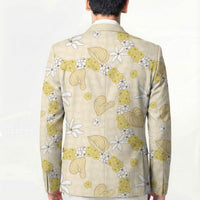 Hawaii Anthurium Tiare Pikake Lei Blazer Melemele Lauhala Art Pattern LT01 - Polynesian Pride