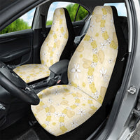 Hawaii Anthurium Tiare Pikake Lei Car Seat Cover Melemele Lauhala Art Pattern LT01 - Polynesian Pride
