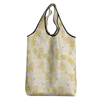 Hawaii Anthurium Tiare Pikake Lei Grocery Bag Melemele Lauhala Art Pattern LT01 - Polynesian Pride