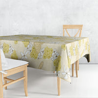 Hawaii Anthurium Tiare Pikake Lei Tablecloth Melemele Lauhala Art Pattern LT01 - Polynesian Pride