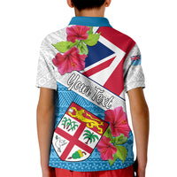 Personalised Fiji Day Kid Polo Shirt Fijian Hibiscus Special Version LT01 - Polynesian Pride
