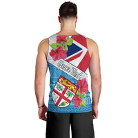 Personalised Fiji Day Men Tank Top Fijian Hibiscus Special Version LT01 - Polynesian Pride