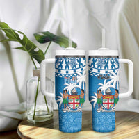 Fiji Tumbler With Handle Bula Fijian Tapa Pattern