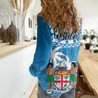 Fiji Women Casual Shirt Bula Fijian Tapa Pattern LT01 - Polynesian Pride