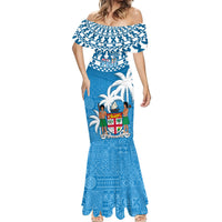 Personalised Fiji Mermaid Dress Bula Fijian Tapa Pattern LT01 - Polynesian Pride