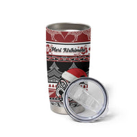 Custom New Zealand Christmas Tumbler Cup Maori Meri Kirihimete Moko