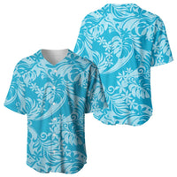 Tahiti Ninamu Tiare Floral Baseball Jersey Monstera Palm Tropical Leaves - Polynesian Pride