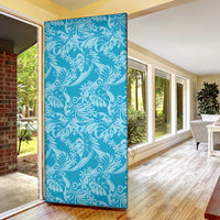 Tahiti Ninamu Tiare Floral Door Cover Monstera Palm Tropical Leaves - Polynesian Pride