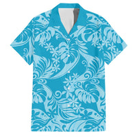 Tahiti Ninamu Tiare Floral Family Matching Summer Maxi Dress and Hawaiian Shirt Monstera Palm Tropical Leaves - Polynesian Pride
