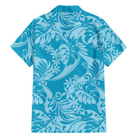 Tahiti Ninamu Tiare Floral Family Matching Summer Maxi Dress and Hawaiian Shirt Monstera Palm Tropical Leaves - Polynesian Pride