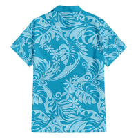 Tahiti Ninamu Tiare Floral Hawaiian Shirt Monstera Palm Tropical Leaves - Polynesian Pride