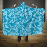 Tahiti Ninamu Tiare Floral Hooded Blanket Monstera Palm Tropical Leaves - Polynesian Pride