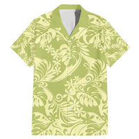 Tahiti Olive Tiare Floral Family Matching Mermaid Dress and Hawaiian Shirt Monstera Palm Tropical Leaves - Polynesian Pride