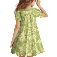 Tahiti Olive Tiare Floral Family Matching Off Shoulder Maxi Dress and Hawaiian Shirt Monstera Palm Tropical Leaves - Polynesian Pride