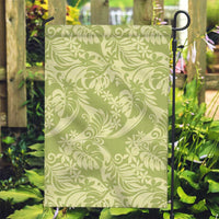 Tahiti Olive Tiare Floral Garden Flag Monstera Palm Tropical Leaves - Polynesian Pride