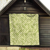 Tahiti Olive Tiare Floral Quilt Monstera Palm Tropical Leaves - Polynesian Pride
