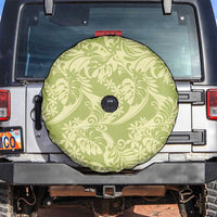 Tahiti Olive Tiare Floral Spare Tire Cover Monstera Palm Tropical Leaves - Polynesian Pride