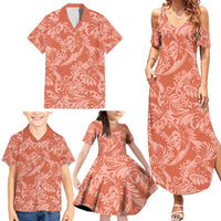 Tahiti Puatou Tiare Floral Family Matching Summer Maxi Dress and Hawaiian Shirt Monstera Palm Tropical Leaves - Polynesian Pride