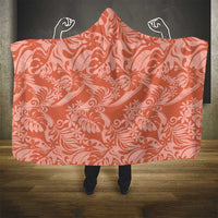 Tahiti Puatou Tiare Floral Hooded Blanket Monstera Palm Tropical Leaves - Polynesian Pride