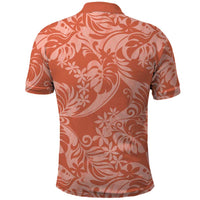Tahiti Puatou Tiare Floral Polo Shirt Monstera Palm Tropical Leaves - Polynesian Pride