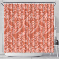 Tahiti Puatou Tiare Floral Shower Curtain Monstera Palm Tropical Leaves - Polynesian Pride