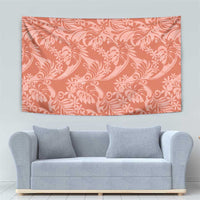 Tahiti Puatou Tiare Floral Tapestry Monstera Palm Tropical Leaves - Polynesian Pride