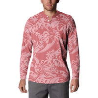 Tahiti Tarona Tiare Floral Button Sweatshirt Monstera Palm Tropical Leaves - Polynesian Pride