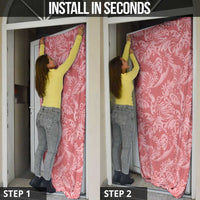 Tahiti Tarona Tiare Floral Door Cover Monstera Palm Tropical Leaves - Polynesian Pride