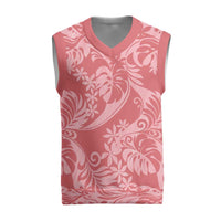 Tahiti Tarona Tiare Floral Christmas Knitted V-Neck Vest Monstera Palm Tropical Leaves - Polynesian Pride