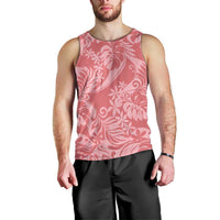 Tahiti Tarona Tiare Floral Men Tank Top Monstera Palm Tropical Leaves - Polynesian Pride