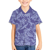 Tahiti Vareau Tiare Floral Family Matching Short Sleeve Bodycon Dress and Hawaiian Shirt Monstera Palm Tropical Leaves - Polynesian Pride