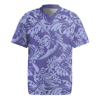 Tahiti Vareau Tiare Floral Rugby Jersey Monstera Palm Tropical Leaves - Polynesian Pride