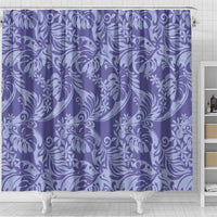 Tahiti Vareau Tiare Floral Shower Curtain Monstera Palm Tropical Leaves - Polynesian Pride