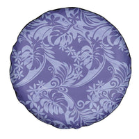Tahiti Vareau Tiare Floral Spare Tire Cover Monstera Palm Tropical Leaves - Polynesian Pride